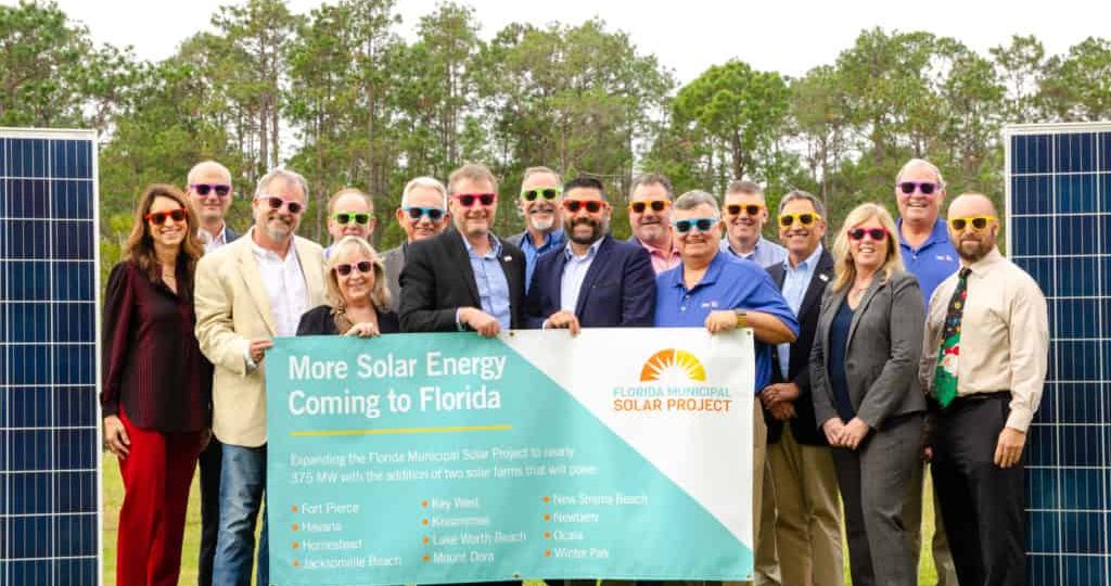 Representatives from Florida Municipal Power Agency, Origis Energy and 12 municipal electric utilities announce the expansion of the Florida Municipal Solar Project Dec, 5 2019