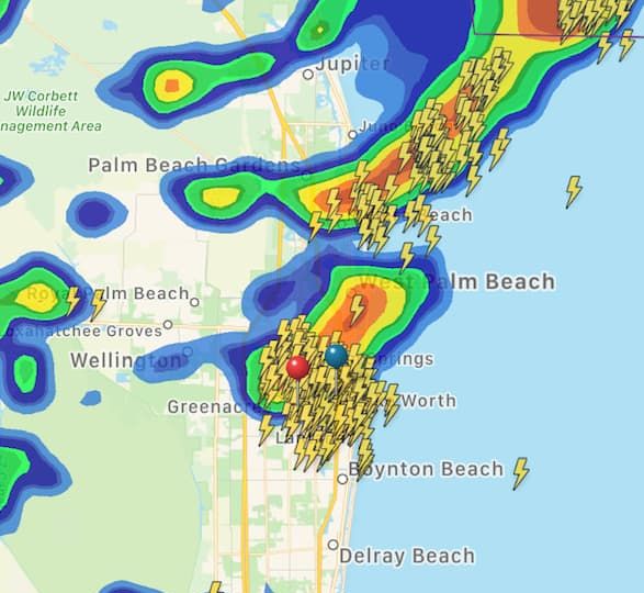lightening strike map